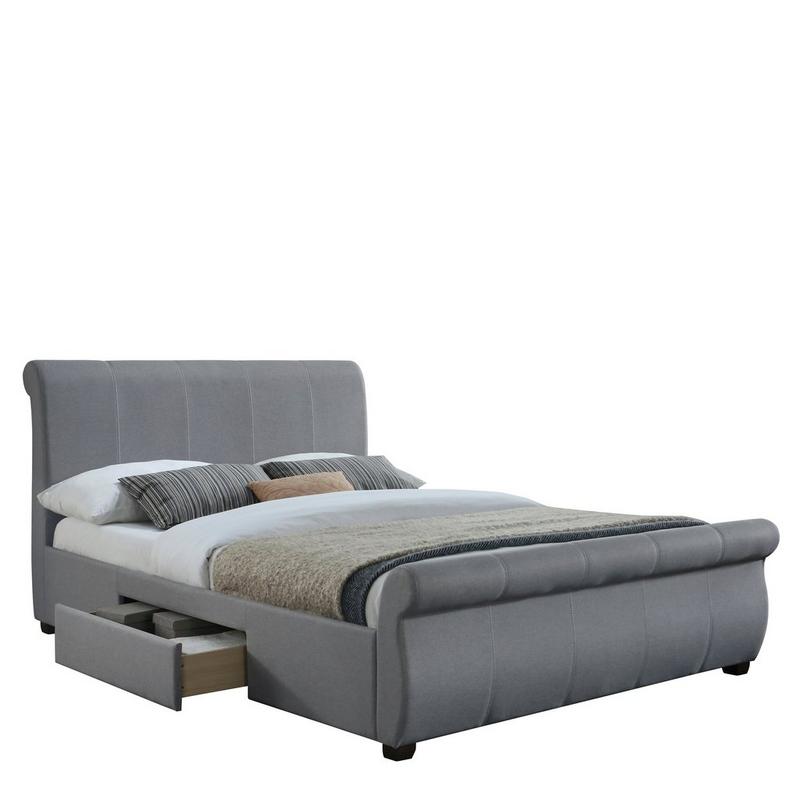 Lancaster Grey Fabric Bed