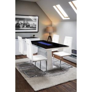 Matrix Dining Table with 4 Opus Chairs