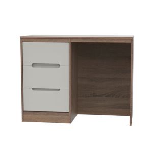 Nantes Satin Cashmere Oak Effect 3 Drawer Large Desk (H)795mm (W)1200mm (D)540mm