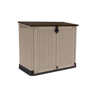 Keter Store It Out Midi Wood Effect Garden Storage Box Beige & Brown
