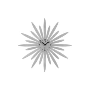 Silver Sunburst Wall Clock