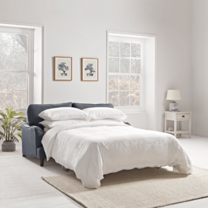 Kew Three Seater Sofa Bed - Mallow Linen Cotton Blend